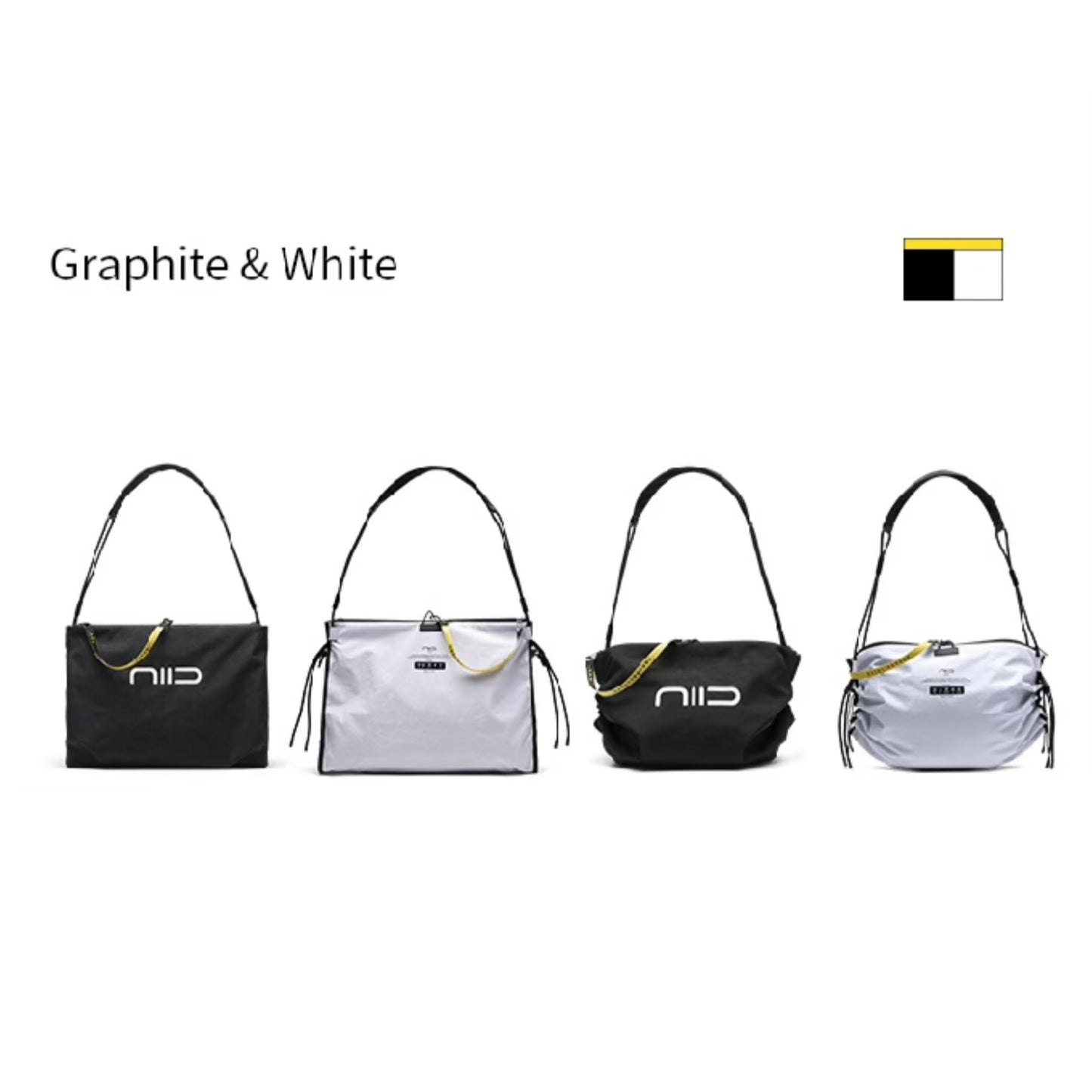 NIID S7 Tote / Graphite/White