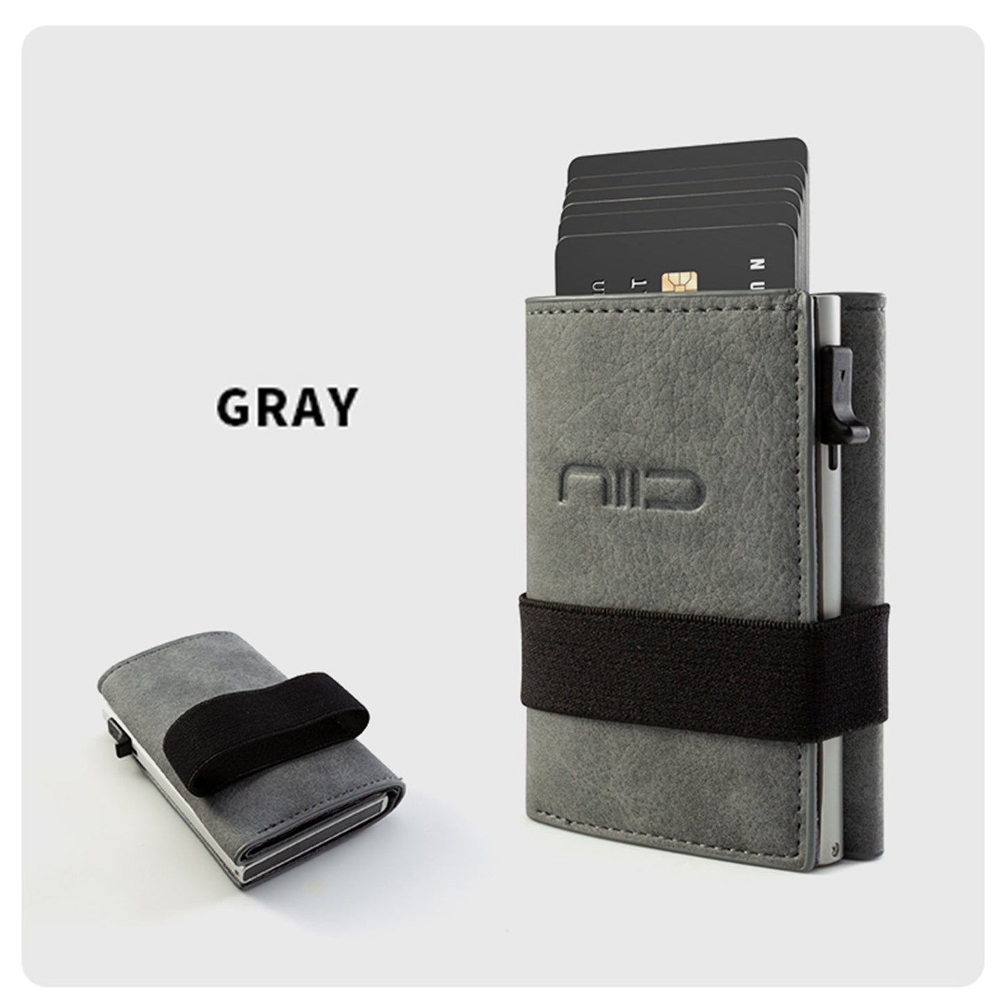 NIID Slide II Vegan Leather Mini Wallet Gray