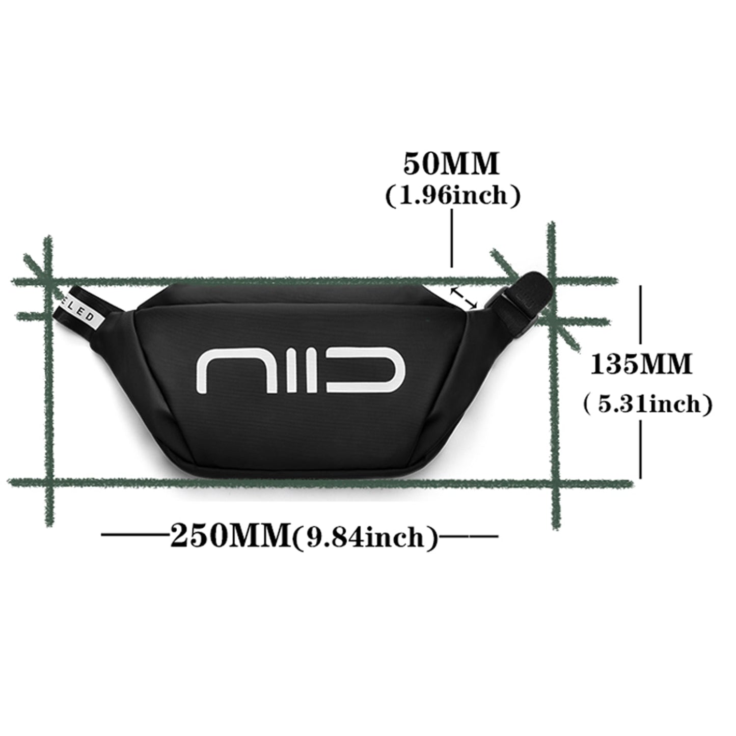 NIID Statements S3 Chest Bag Black